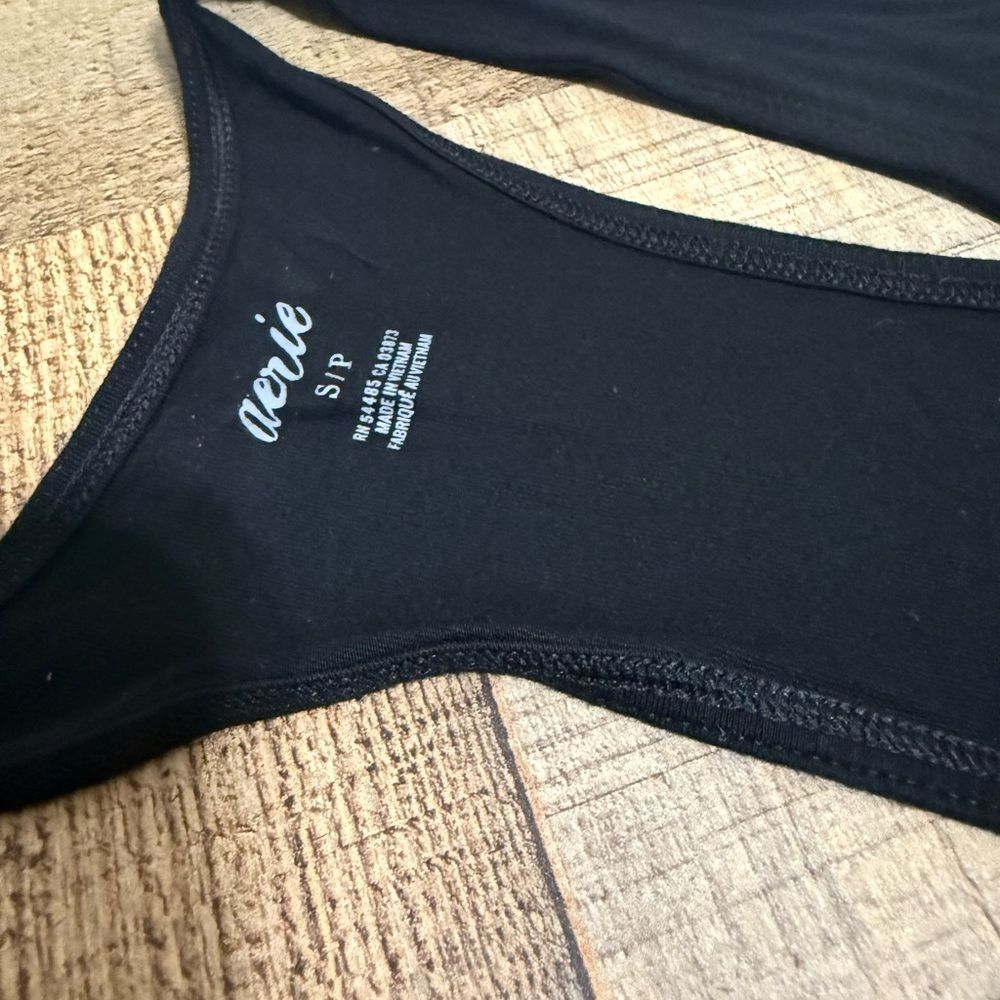Aerie Racerback Tank Jumpsuit Jogger Black small - Picture 12 of 13